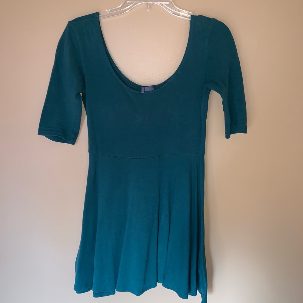 Winter green dress